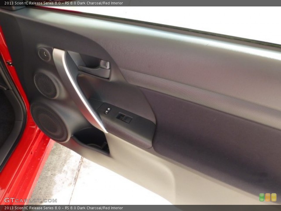 RS 8.0 Dark Charcoal/Red Interior Door Panel for the 2013 Scion tC Release Series 8.0 #71439068