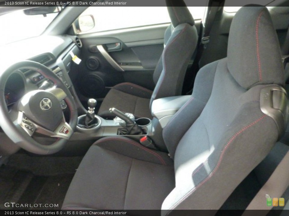 RS 8.0 Dark Charcoal/Red Interior Front Seat for the 2013 Scion tC Release Series 8.0 #71439098