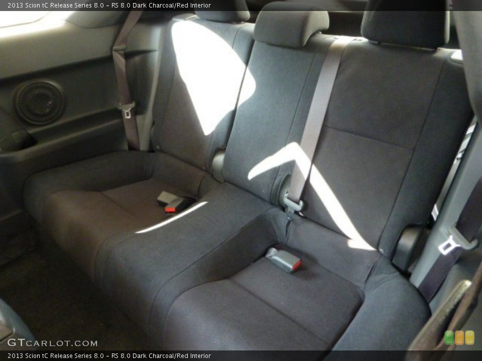 RS 8.0 Dark Charcoal/Red Interior Rear Seat for the 2013 Scion tC Release Series 8.0 #71439107