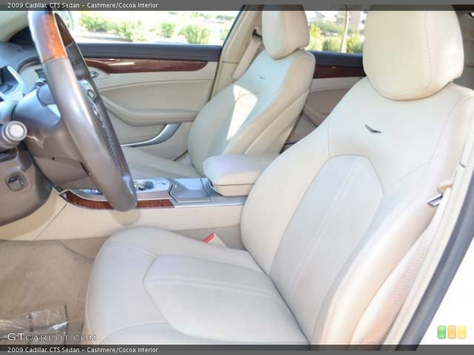 Cashmere/Cocoa Interior Front Seat for the 2009 Cadillac CTS Sedan #71441255
