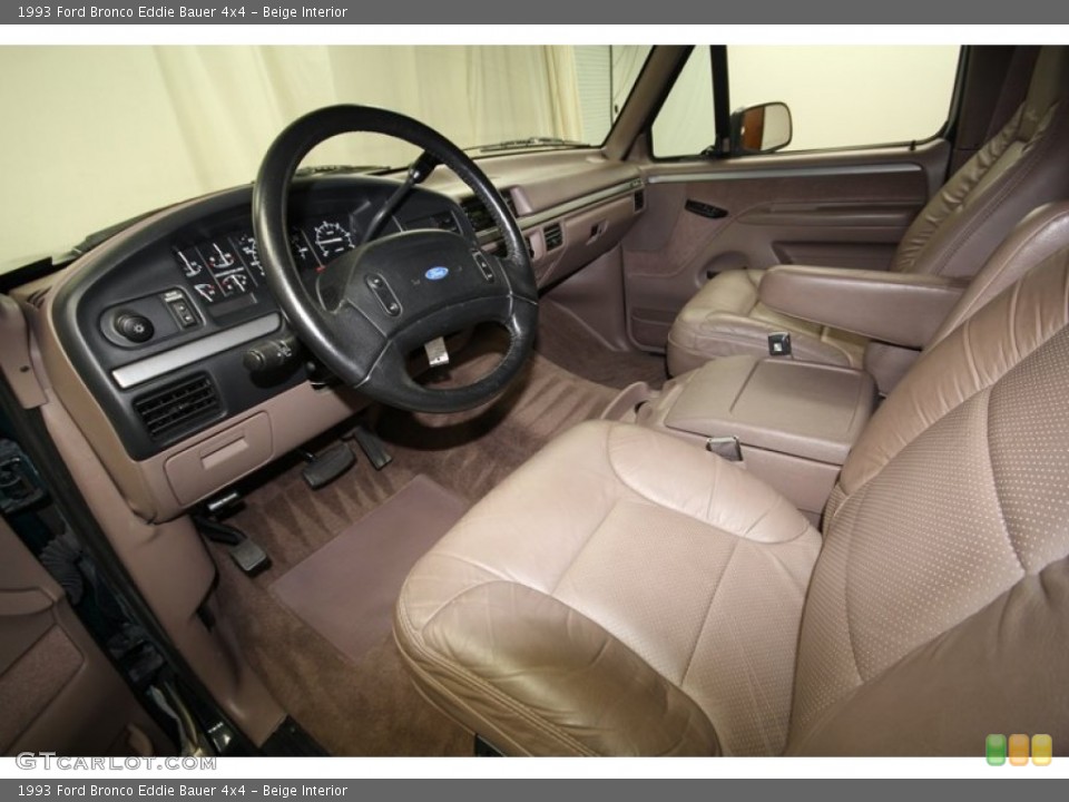 Beige Interior Front Seat for the 1993 Ford Bronco Eddie Bauer 4x4 #71442794