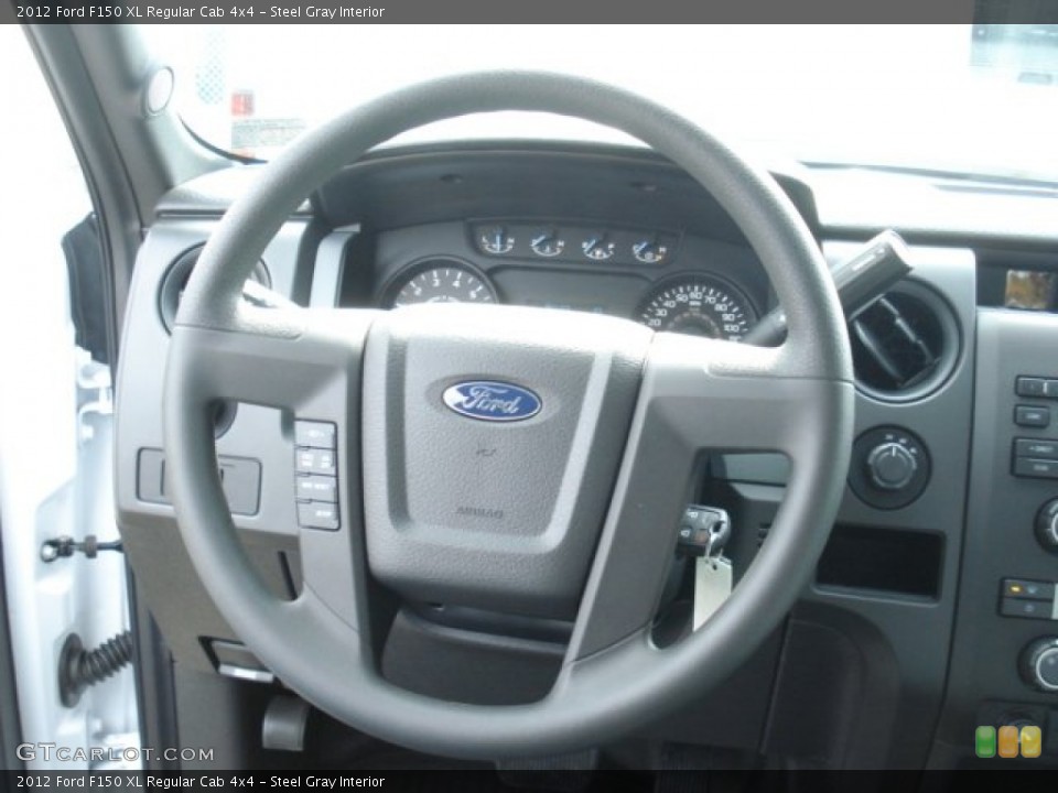 Steel Gray Interior Steering Wheel for the 2012 Ford F150 XL Regular Cab 4x4 #71442800
