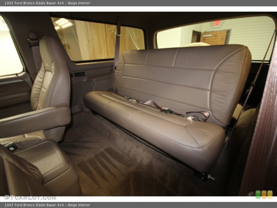 Beige Interior Rear Seat for the 1993 Ford Bronco Eddie Bauer 4x4 #71442803
