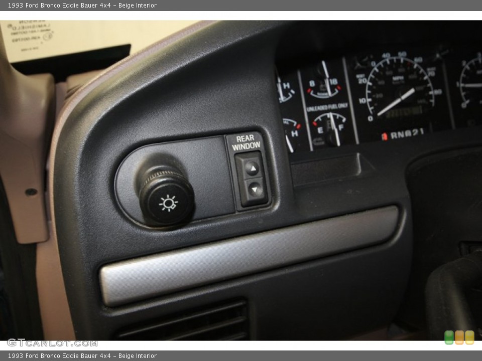 Beige Interior Controls For The 1993 Ford Bronco Eddie Bauer