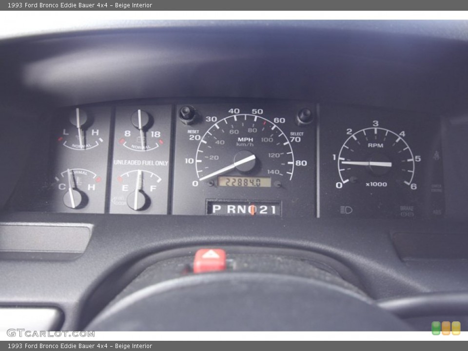 Beige Interior Gauges for the 1993 Ford Bronco Eddie Bauer 4x4 #71443001