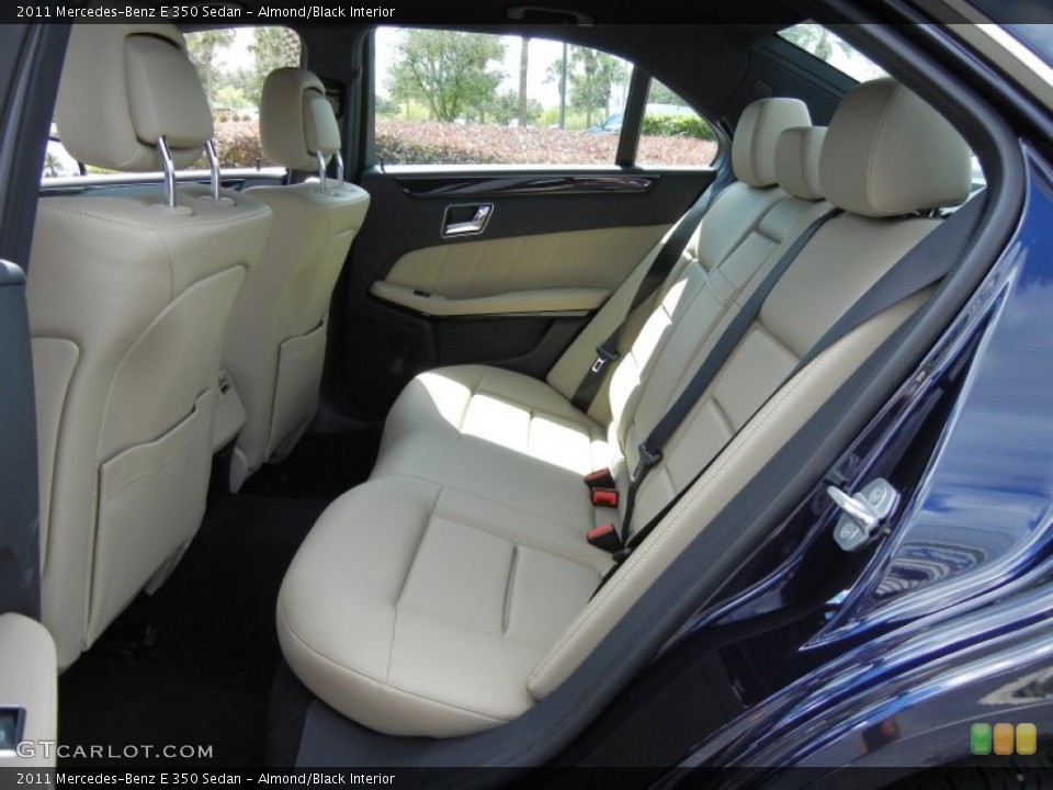 Almond/Black Interior Rear Seat for the 2011 Mercedes-Benz E 350 Sedan #71443298
