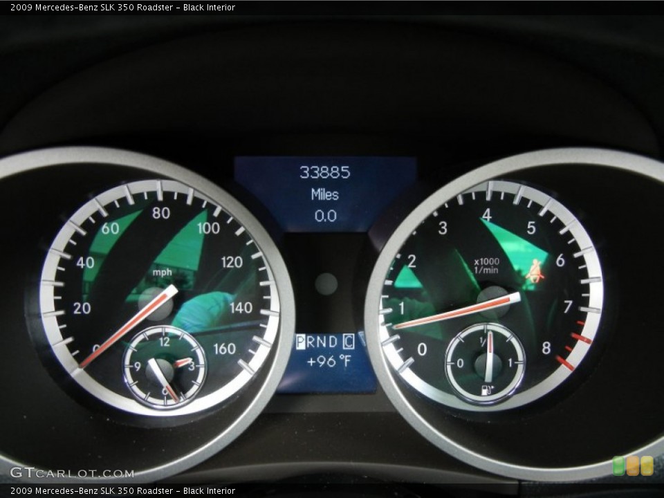 Black Interior Gauges for the 2009 Mercedes-Benz SLK 350 Roadster #71444177