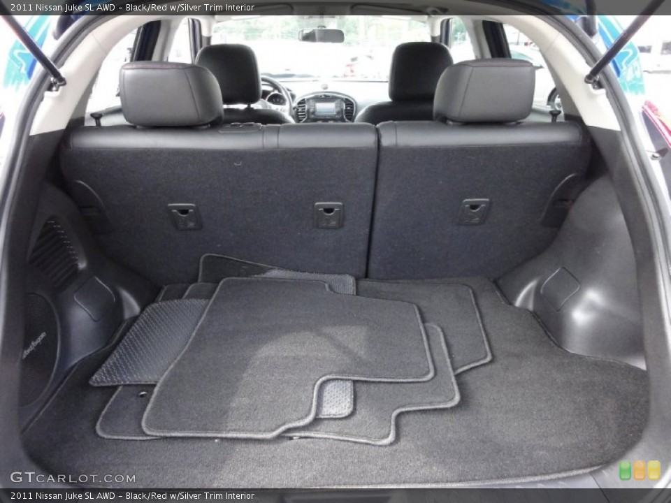 Black/Red w/Silver Trim Interior Trunk for the 2011 Nissan Juke SL AWD #71445197