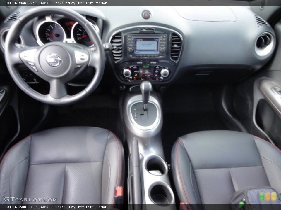 Black/Red w/Silver Trim Interior Dashboard for the 2011 Nissan Juke SL AWD #71445215