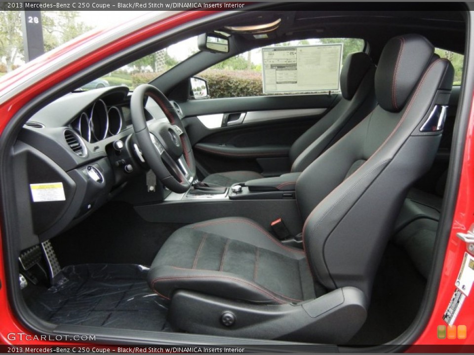 Black/Red Stitch w/DINAMICA Inserts Interior Prime Interior for the 2013 Mercedes-Benz C 250 Coupe #71445372