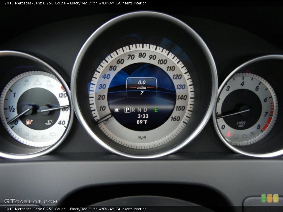 Black/Red Stitch w/DINAMICA Inserts Interior Gauges for the 2013 Mercedes-Benz C 250 Coupe #71445410