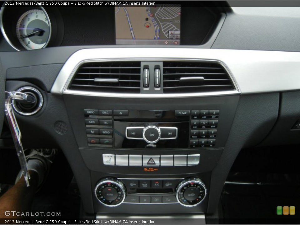 Black/Red Stitch w/DINAMICA Inserts Interior Controls for the 2013 Mercedes-Benz C 250 Coupe #71445418