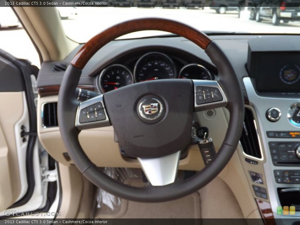 Cashmere/Cocoa Interior Steering Wheel for the 2013 Cadillac CTS 3.0 Sedan #71446841