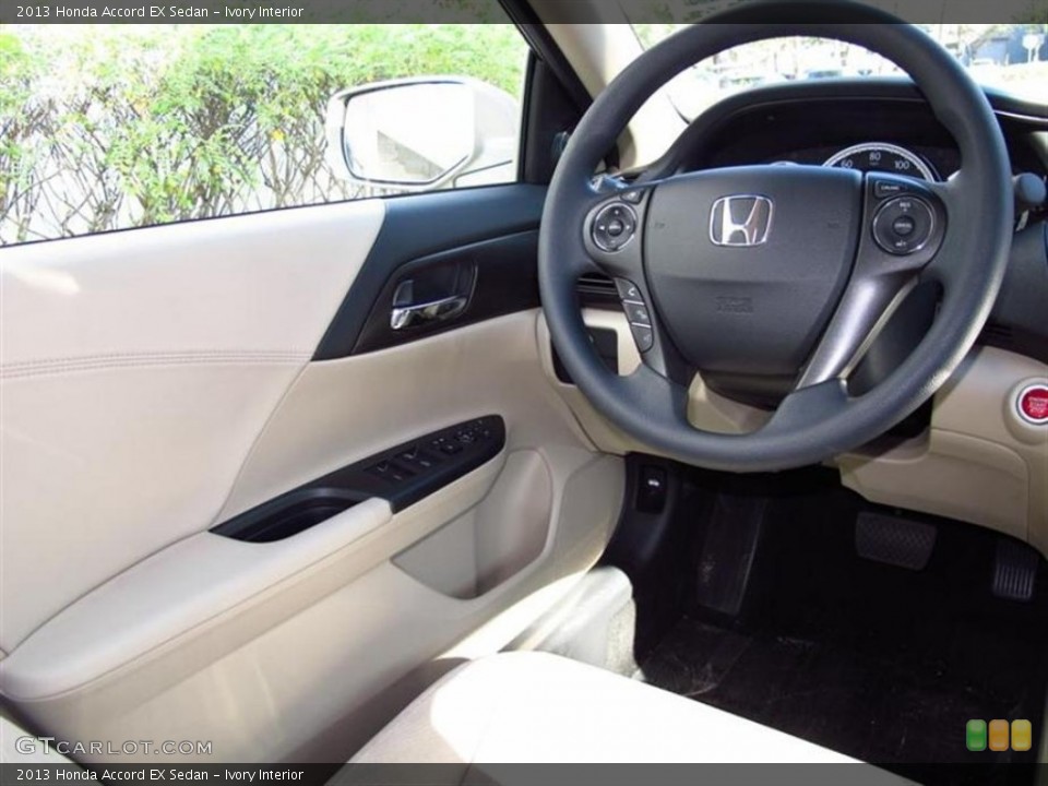 Ivory Interior Steering Wheel for the 2013 Honda Accord EX Sedan #71454635