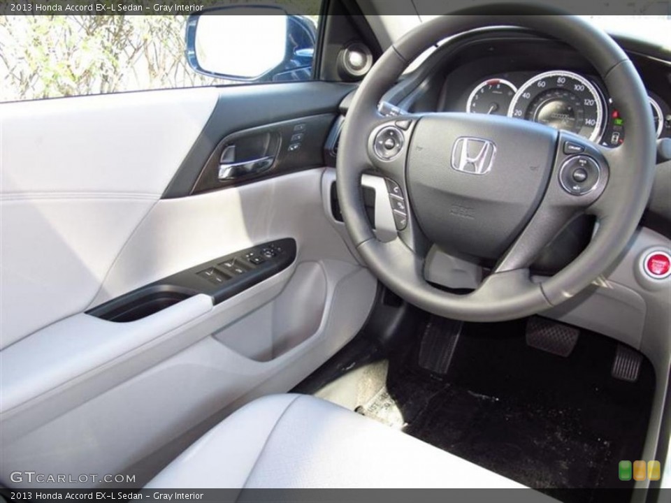 Gray Interior Steering Wheel for the 2013 Honda Accord EX-L Sedan #71454746