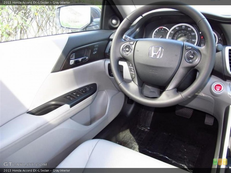 Gray Interior Steering Wheel for the 2013 Honda Accord EX-L Sedan #71454857