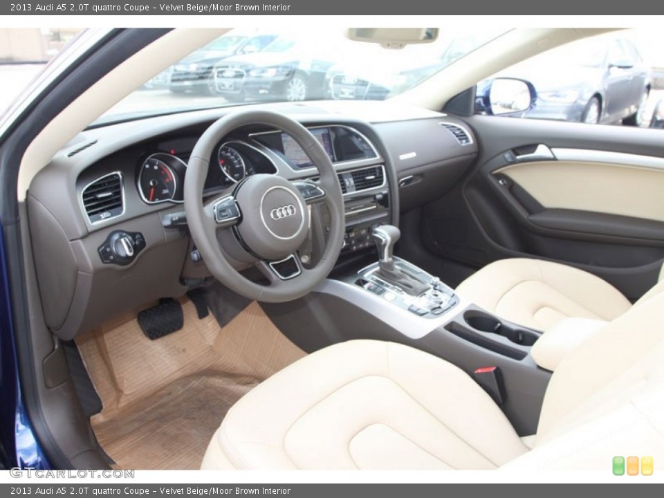 Velvet Beige/Moor Brown Interior Prime Interior for the 2013 Audi A5 2.0T quattro Coupe #71457692