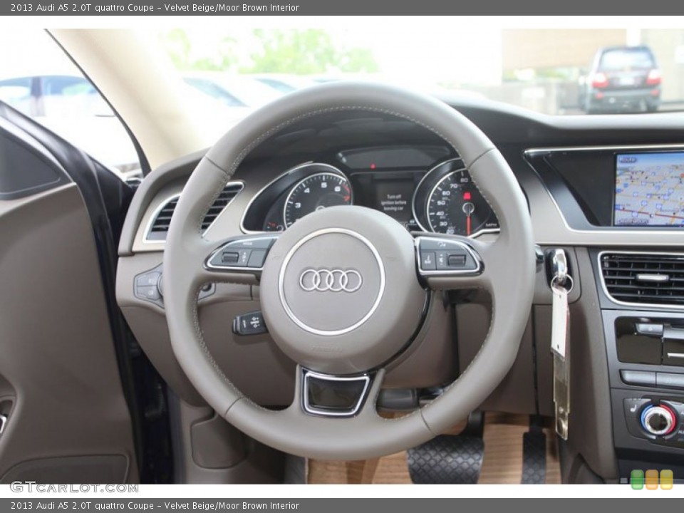 Velvet Beige/Moor Brown Interior Steering Wheel for the 2013 Audi A5 2.0T quattro Coupe #71457737