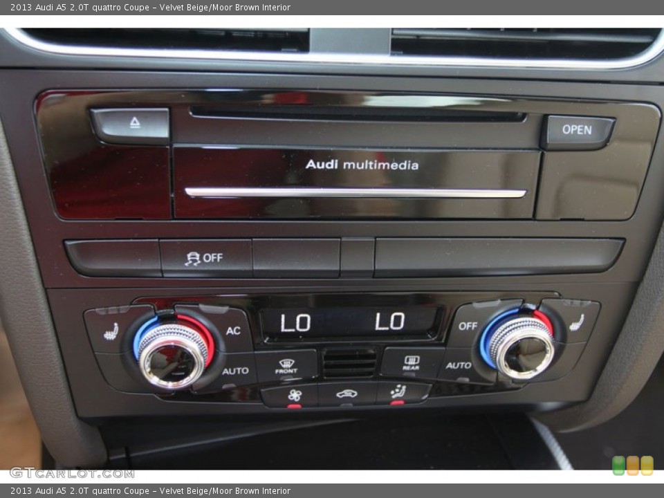 Velvet Beige/Moor Brown Interior Controls for the 2013 Audi A5 2.0T quattro Coupe #71457755