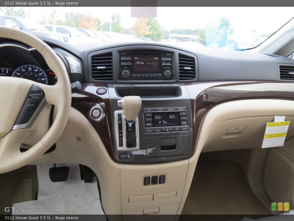 Beige Interior Controls for the 2012 Nissan Quest 3.5 SL #71458307