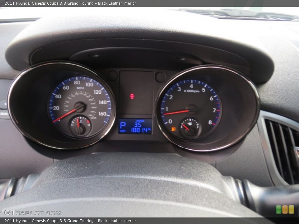 Black Leather Interior Gauges for the 2011 Hyundai Genesis Coupe 3.8 Grand Touring #71462075