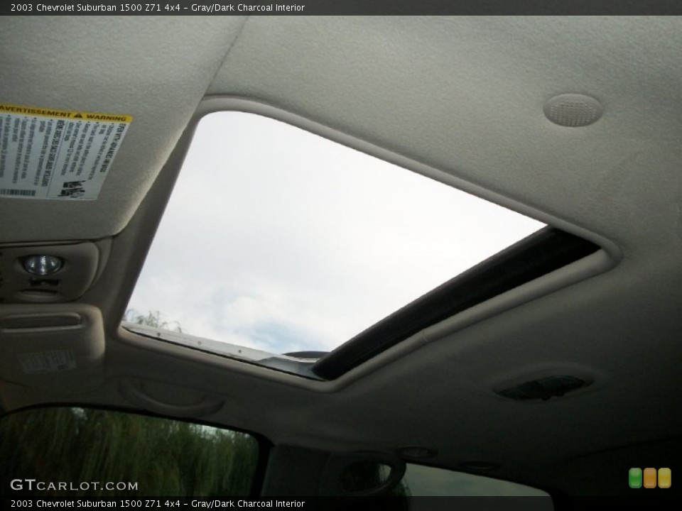 Gray/Dark Charcoal Interior Sunroof for the 2003 Chevrolet Suburban 1500 Z71 4x4 #71466893