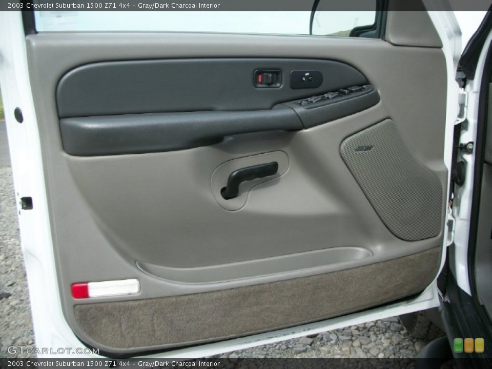 Gray/Dark Charcoal Interior Door Panel for the 2003 Chevrolet Suburban 1500 Z71 4x4 #71466920