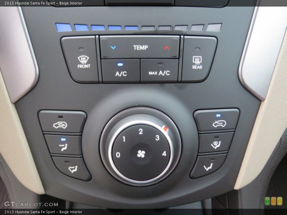 Beige Interior Controls for the 2013 Hyundai Santa Fe Sport #71467169