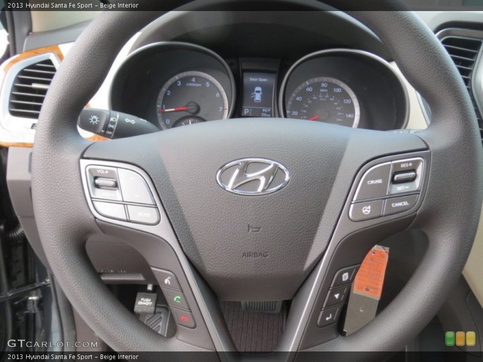 Beige Interior Steering Wheel for the 2013 Hyundai Santa Fe Sport #71467187