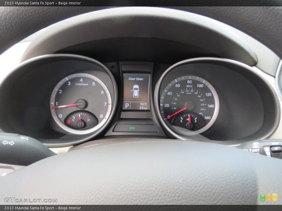 Beige Interior Gauges for the 2013 Hyundai Santa Fe Sport #71467196