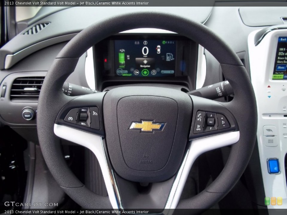 Jet Black/Ceramic White Accents Interior Steering Wheel for the 2013 Chevrolet Volt  #71471405