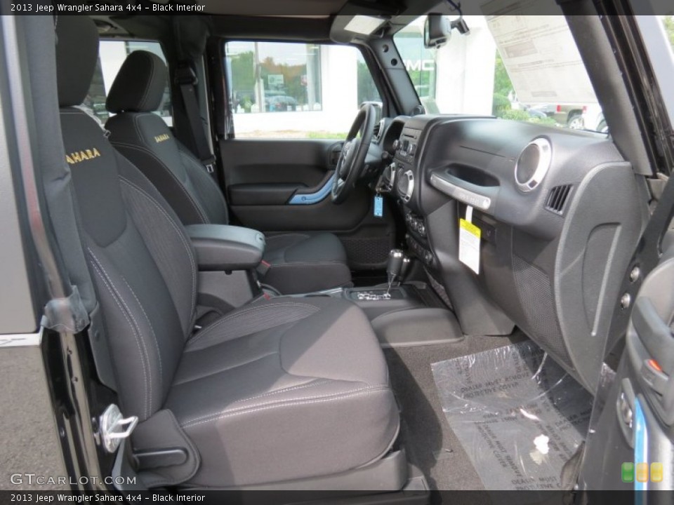 Black Interior Front Seat for the 2013 Jeep Wrangler Sahara 4x4 #71474707