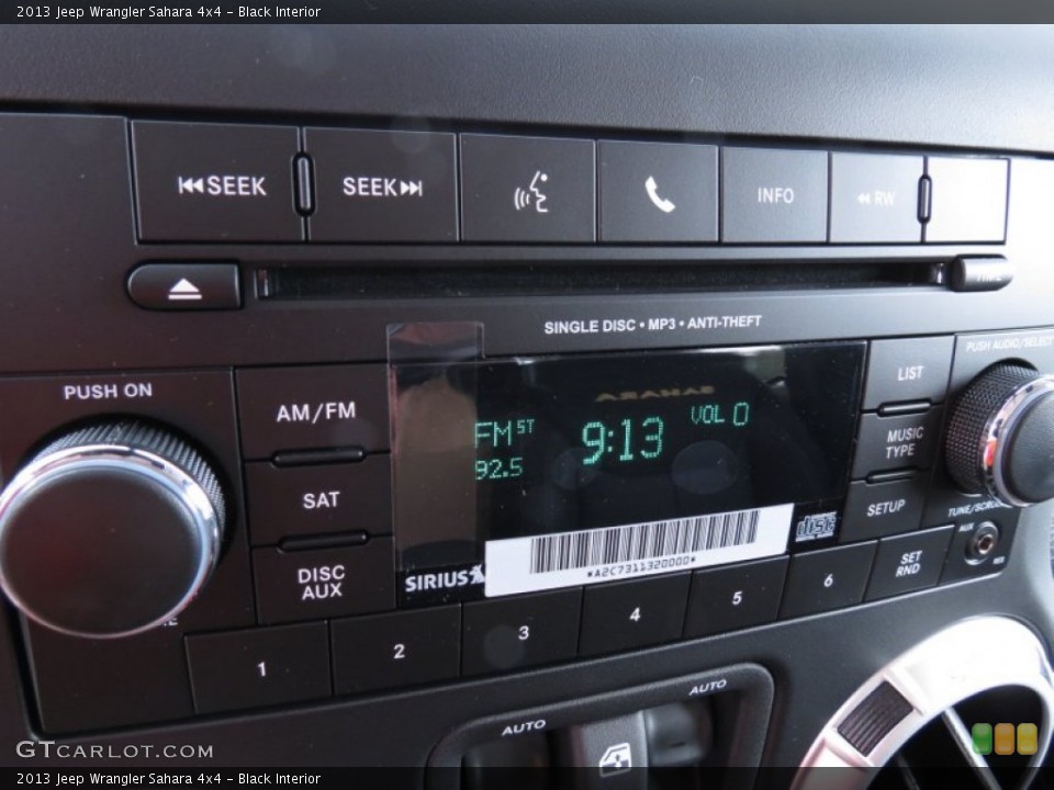 Black Interior Audio System for the 2013 Jeep Wrangler Sahara 4x4 #71474744