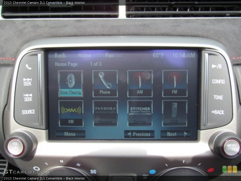 Black Interior Controls for the 2013 Chevrolet Camaro ZL1 Convertible #71480867