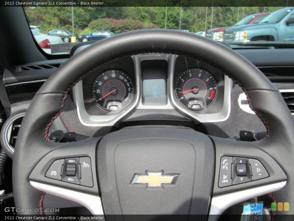 Black Interior Steering Wheel for the 2013 Chevrolet Camaro ZL1 Convertible #71480894