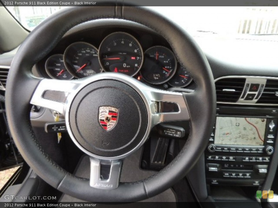 Black Interior Steering Wheel for the 2012 Porsche 911 Black Edition Coupe #71481965