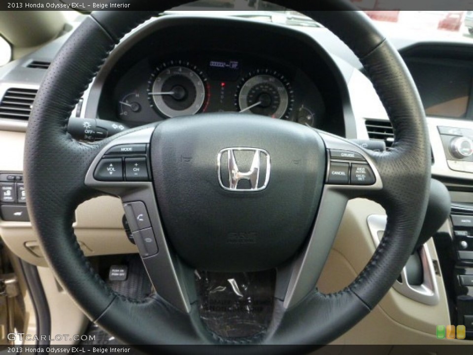 Beige Interior Steering Wheel for the 2013 Honda Odyssey EX-L #71487221