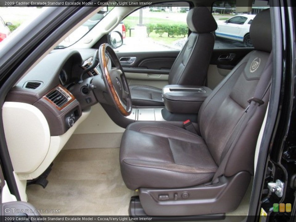 Cocoa/Very Light Linen Interior Front Seat for the 2009 Cadillac Escalade  #71491147