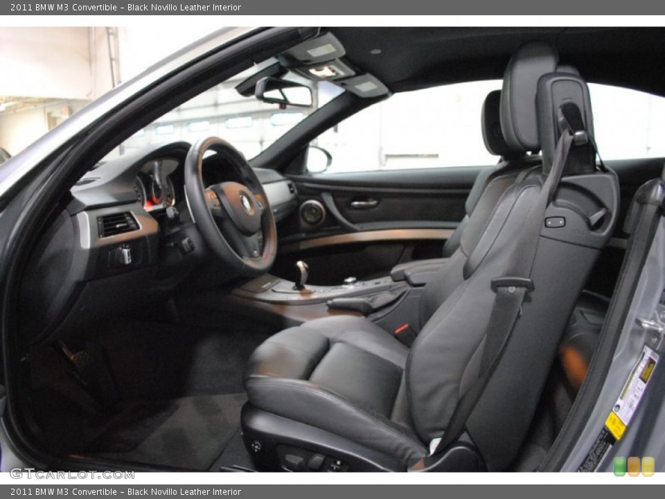 Black Novillo Leather Interior Front Seat for the 2011 BMW M3 Convertible #71491366