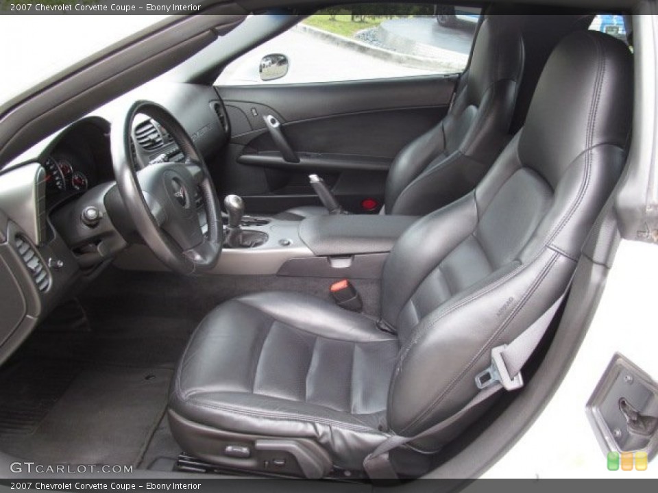 Ebony Interior Front Seat for the 2007 Chevrolet Corvette Coupe #71491657