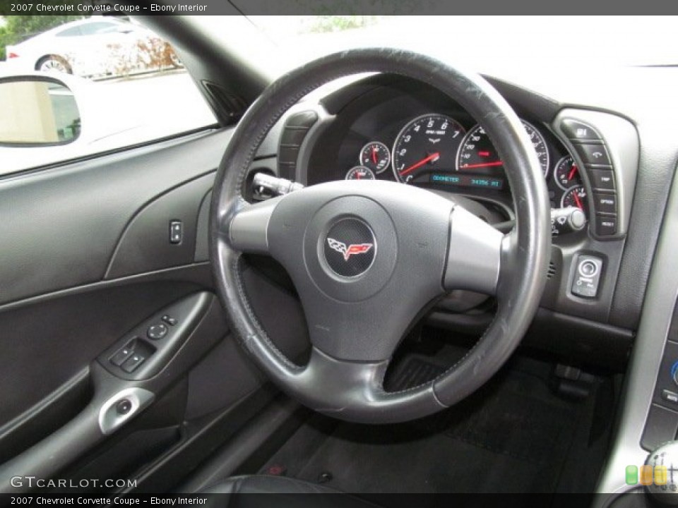 Ebony Interior Steering Wheel for the 2007 Chevrolet Corvette Coupe #71491723