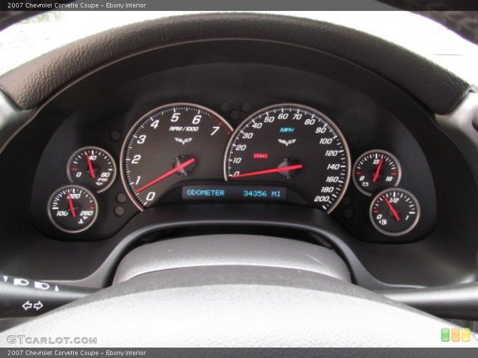 Ebony Interior Gauges for the 2007 Chevrolet Corvette Coupe #71491795