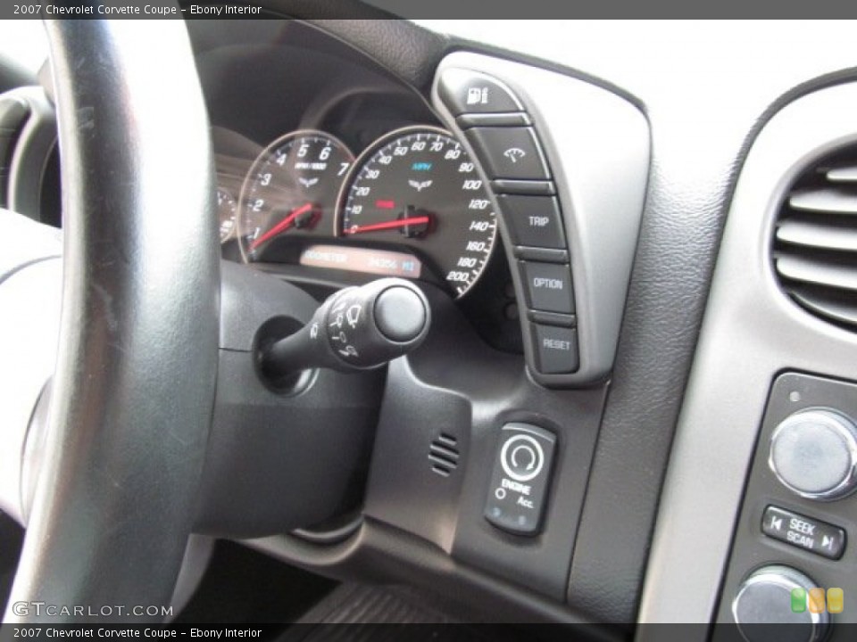 Ebony Interior Controls for the 2007 Chevrolet Corvette Coupe #71491811