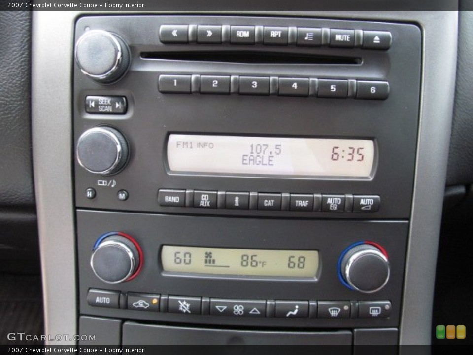 Ebony Interior Audio System for the 2007 Chevrolet Corvette Coupe #71491818