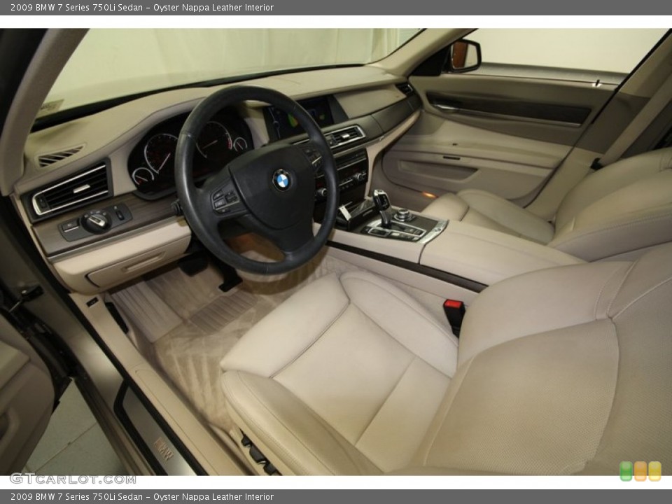 Oyster Nappa Leather Interior Prime Interior for the 2009 BMW 7 Series 750Li Sedan #71492336