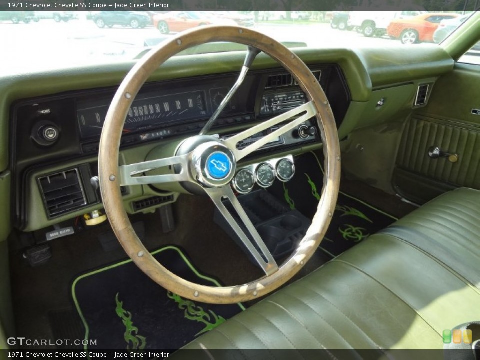 Jade Green Interior Steering Wheel for the 1971 Chevrolet Chevelle SS Coupe #71493952