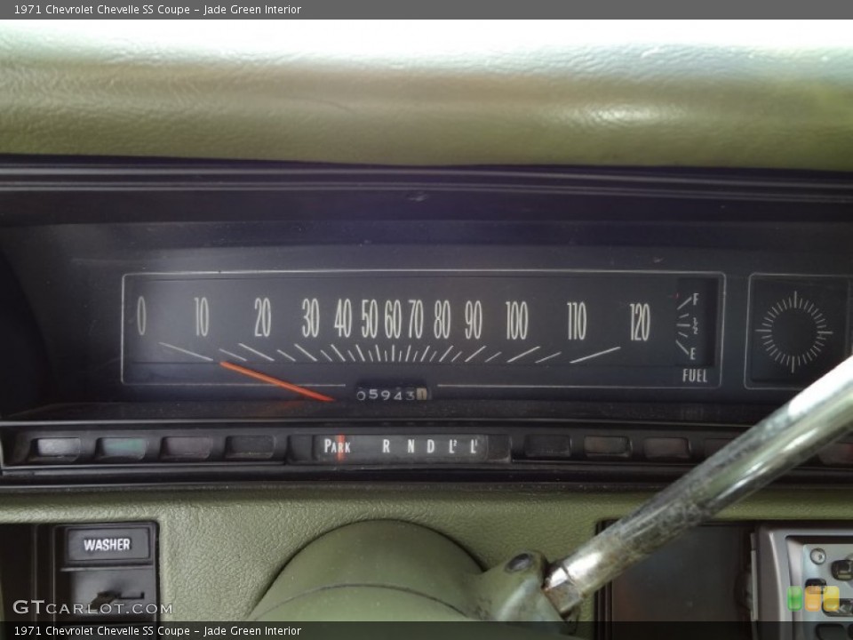 Jade Green Interior Gauges for the 1971 Chevrolet Chevelle SS Coupe #71494042