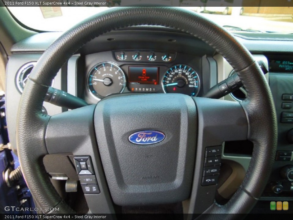 Steel Gray Interior Steering Wheel for the 2011 Ford F150 XLT SuperCrew 4x4 #71496607