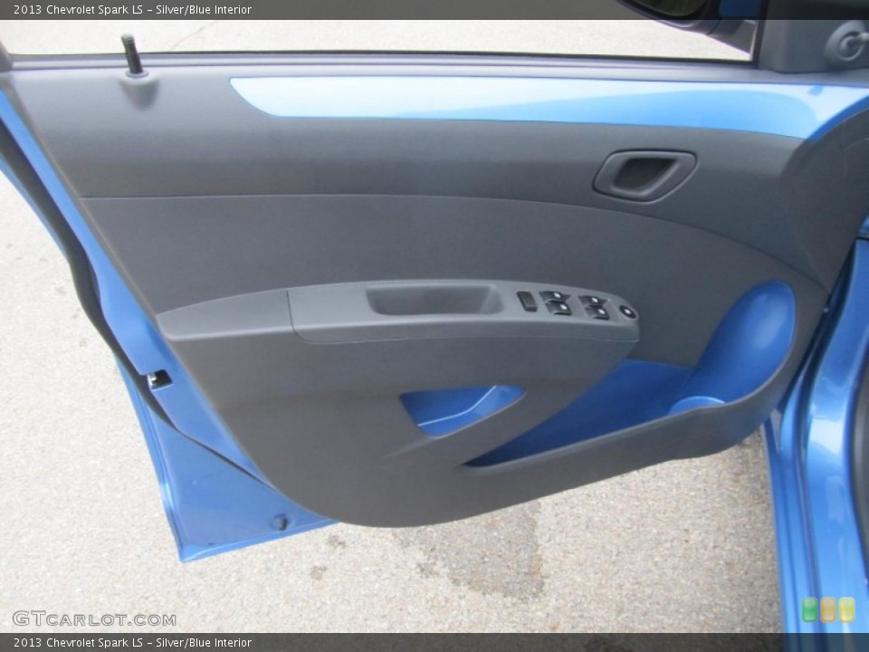Silver/Blue Interior Door Panel for the 2013 Chevrolet Spark LS #71496757