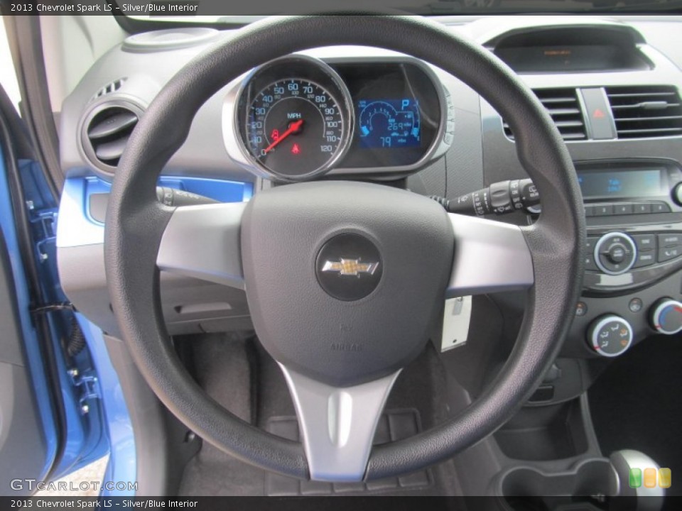 Silver/Blue Interior Steering Wheel for the 2013 Chevrolet Spark LS #71496781
